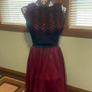 Maroon & black dress